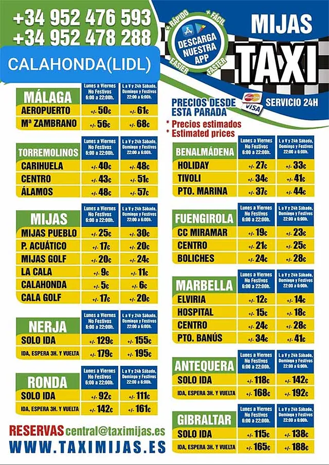 Radio Taxi Mijas paradas 1